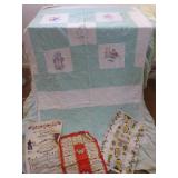 Thin Hand-stitched Coverlet (some spots),