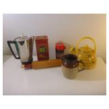 Tea Pot, Coffee Percolator, Ritz Tin, Rolling...