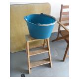 3ï¿½ Wooden Step Stool, Bucket