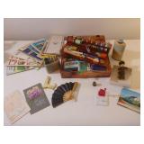 Sewing Box with Supplies, Brass Thimble, Solder...