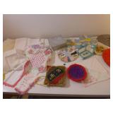 Ladies Hankies, Box, Monogrammed Pin Cushion