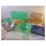 Tupperware (some lids missing), Mini Ice Cube...