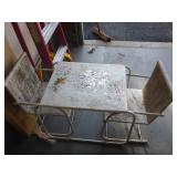 Childï¿½s Metal Table & 2 Chairs (rough - needs...