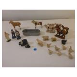 Vintage Farm Animals (some metal, some rubber),...