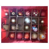 Christmas Ornaments in Storage Tub
