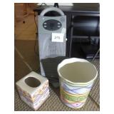 Bionaire Heater, Ceramic Waste Can & Tissue Box...