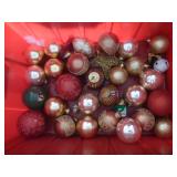 Christmas Ornaments in Storage Tub