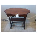 Spool Type End Table with Drawer