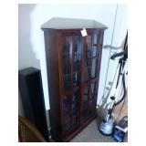 Bookshelf Cabinet with Sliding Glass Doors