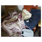 Columbia Afghan, Plush Blanket, Lap Tray