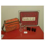 Lunchbox Cooler, Shot Glasses, Cafe Sign