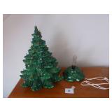Ceramic Christmas Tree (some lights missing -...