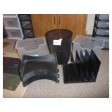 Desk Organizers, Open Top File Box, Wire Waste Can