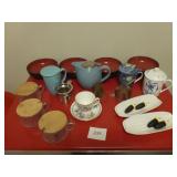 Tea Pot & Cups with Tea Strainers, Corn Dishes,...