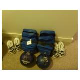 2 Bowling Balls, 2 Pair Bowling Shoes (Size 9...