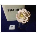 Franklin Mint Rose on Lead Crystal Bell (no...
