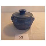Blue Stoneware Crock with Lid (Yoderï¿½s Pottery,...