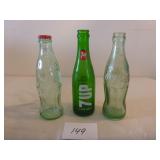 Glass Coke & 7Up Bottles