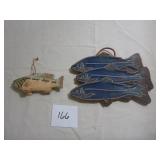 Pottery Fish & Fish Ornament
