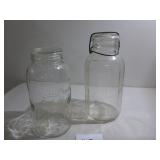 2 Jars with Glass Lids (1 Canada Crown)