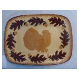 Ned Foltz Redware Pottery Turkey Platter...