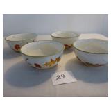 4 Longaberger Pottery Bowls