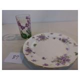 Violet Peanut Butter Glass & Plate