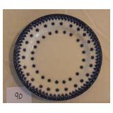 Blue Snowflake Plate