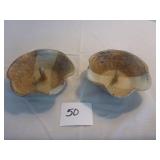 2 Stoneware Apple Bakers