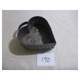 Footed Heart Tin Cheese Mold