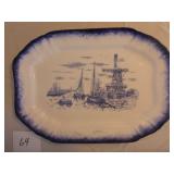 Blue Platter Canton China (Holland Scene- small...