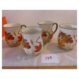 4 Longaberger Pottery Mugs