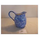 Blue Spatterware Stangl Pitcher