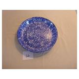 Blue Spatterware Stangl Plate 9small chips on...