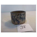 Small Decorated Stoneware Crock (signed) 1986
