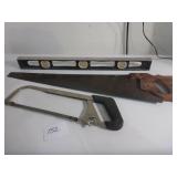 Superior Hand Saw, Level, Hack Saw