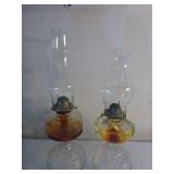 2 Kerosene Oil Lamps