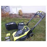 Ryobi Cordless Mower with 2 Batteries & 2 Bag...