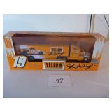 19 Yellow Racing Team Transporter Truck