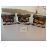 Set of 3 1940ï¿½s Yellow Petite Pedal Car Classics