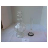 4 in 1 Vase, Bud Vase with Silver Ring on Base