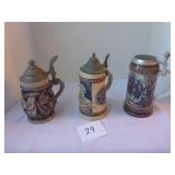 3 Beer Steins