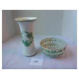 Hand Painted Herend Hungary Vase & Dish