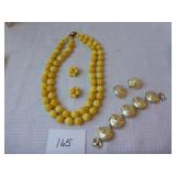 Beaded Necklace & Earrings, Bracelet & Matching...