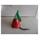 Painted Cast Iron Flower Bell