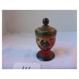 Hand-carved Saffron Box (paint is nicked up)