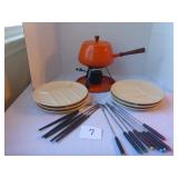 Fondue Set with 6 Plates & 13 Dipping Forks