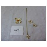 Dogwood Necklace, Pin and Earrings (Trifari)