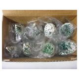 Village Frosted Topiary Trees Set of 8 #52027