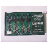 Heritage Village Lamp Post Set of 4 #59960